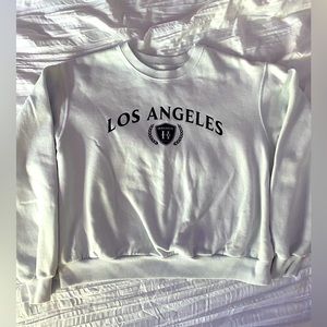 Hollister sweatshirt, size: s, color: white